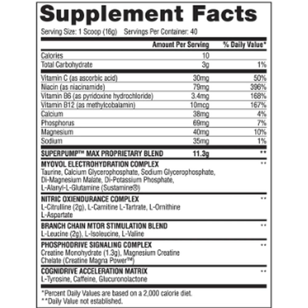 Foto 3 pulgar | Suplemento Oxido Nitrico Gaspari Nutrition Super Pump Max 40 Servicios