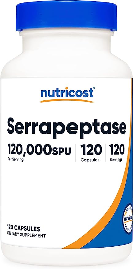 Foto 2 pulgar | Serrapeptasa 120,000 Spu Nutricost  120 Cápsulas