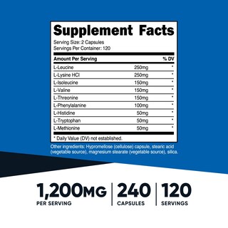 Foto 2 | Suplemento Nutricost Eaa Capsules 1200 Mg 240 Cápsulas - Venta Internacional.