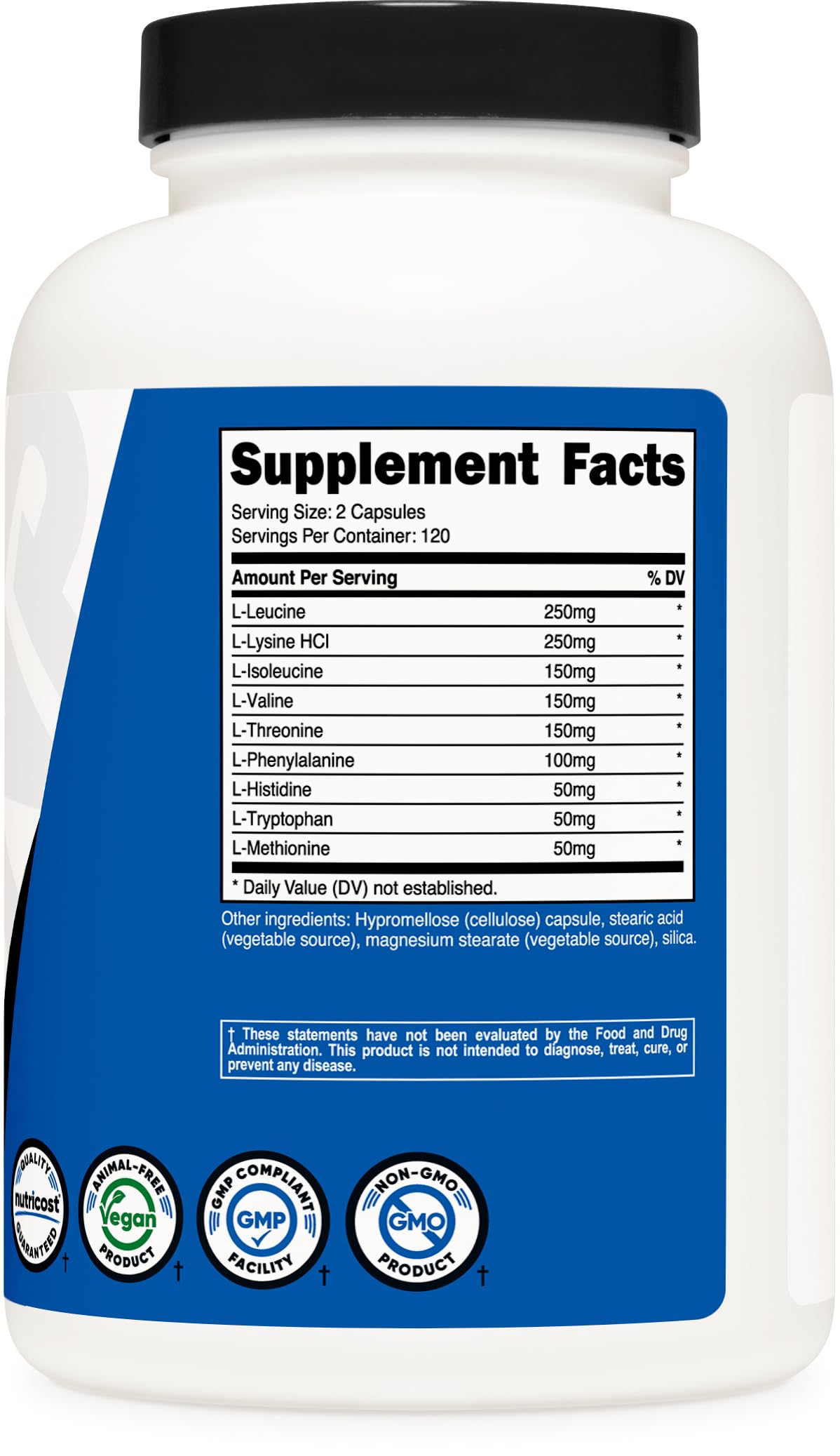 Foto 6 pulgar | Suplemento Nutricost Eaa Capsules 1200 Mg 240 Cápsulas - Venta Internacional.