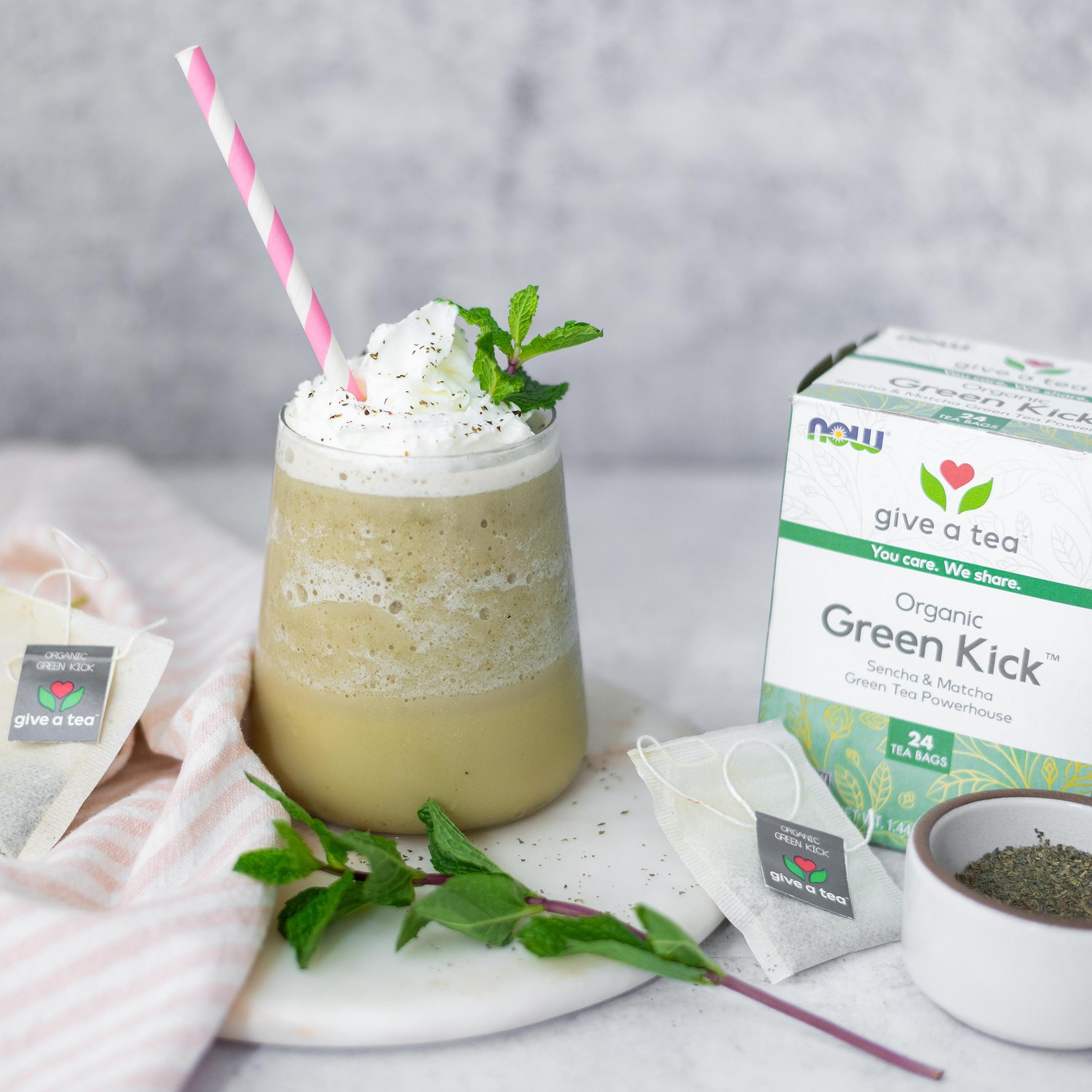Foto 6 pulgar | Tea Now Foods Green Kick Organic 24 Bolsas - Venta Internacional.