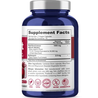 Foto 3 | Suplemento De Raíz De Remolacha Nusapure, 30 000 Mg, 150 Cápsulas Vegetarianas - Venta Internacional.