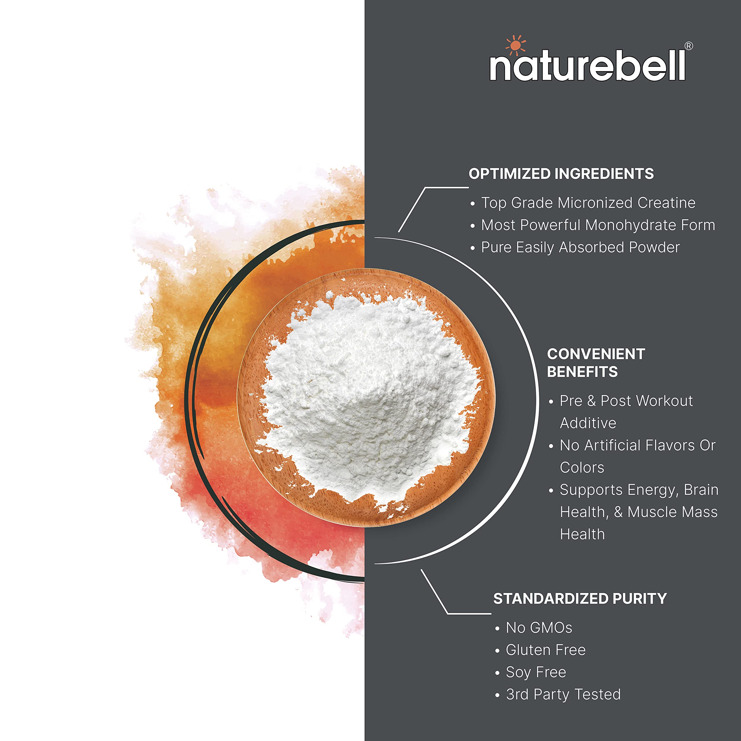 Foto 4 pulgar | Monohidrato De Creatina En Polvo Naturebell 500 G (paquete De 2) - Venta Internacional.