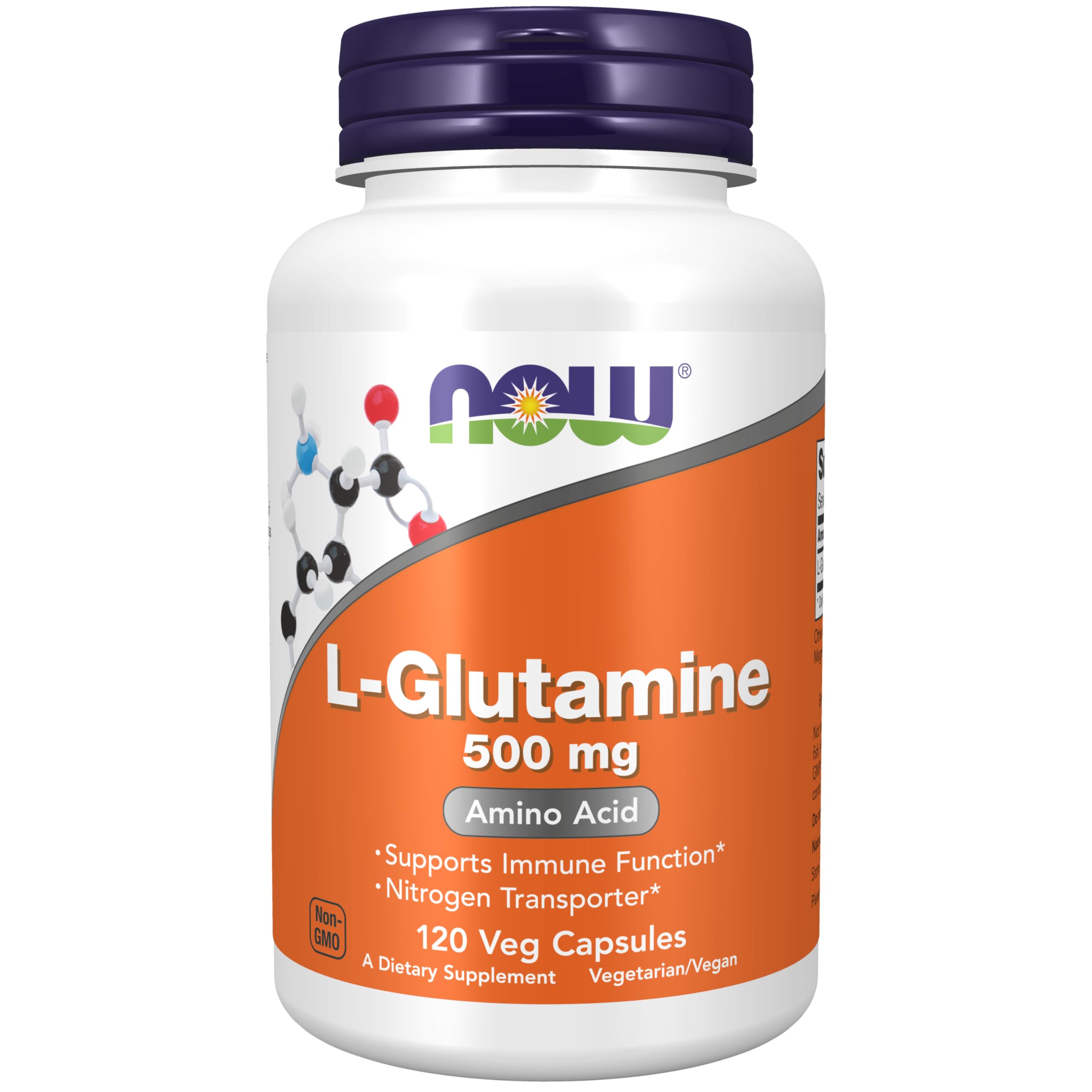 Foto 2 pulgar | Supplement Now L-glutamina, Transportador De Nitrógeno, 500 Mg, 120 Cápsulas - Venta Internacional.