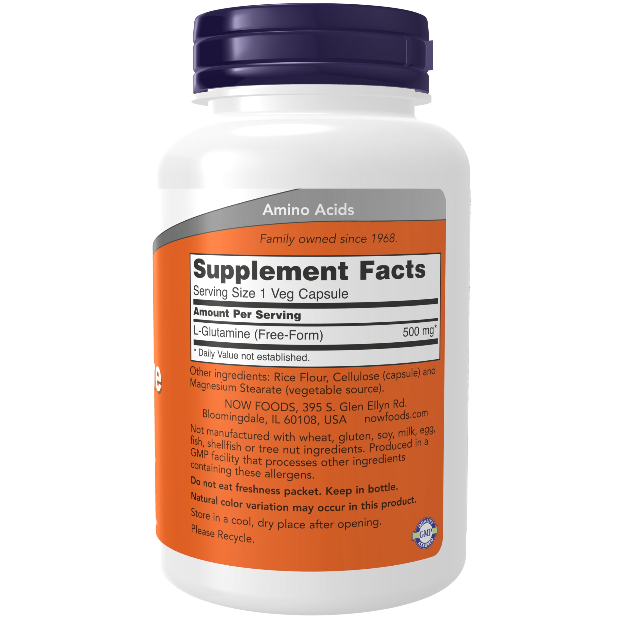 Foto 3 pulgar | Supplement Now L-glutamina, Transportador De Nitrógeno, 500 Mg, 120 Cápsulas - Venta Internacional.