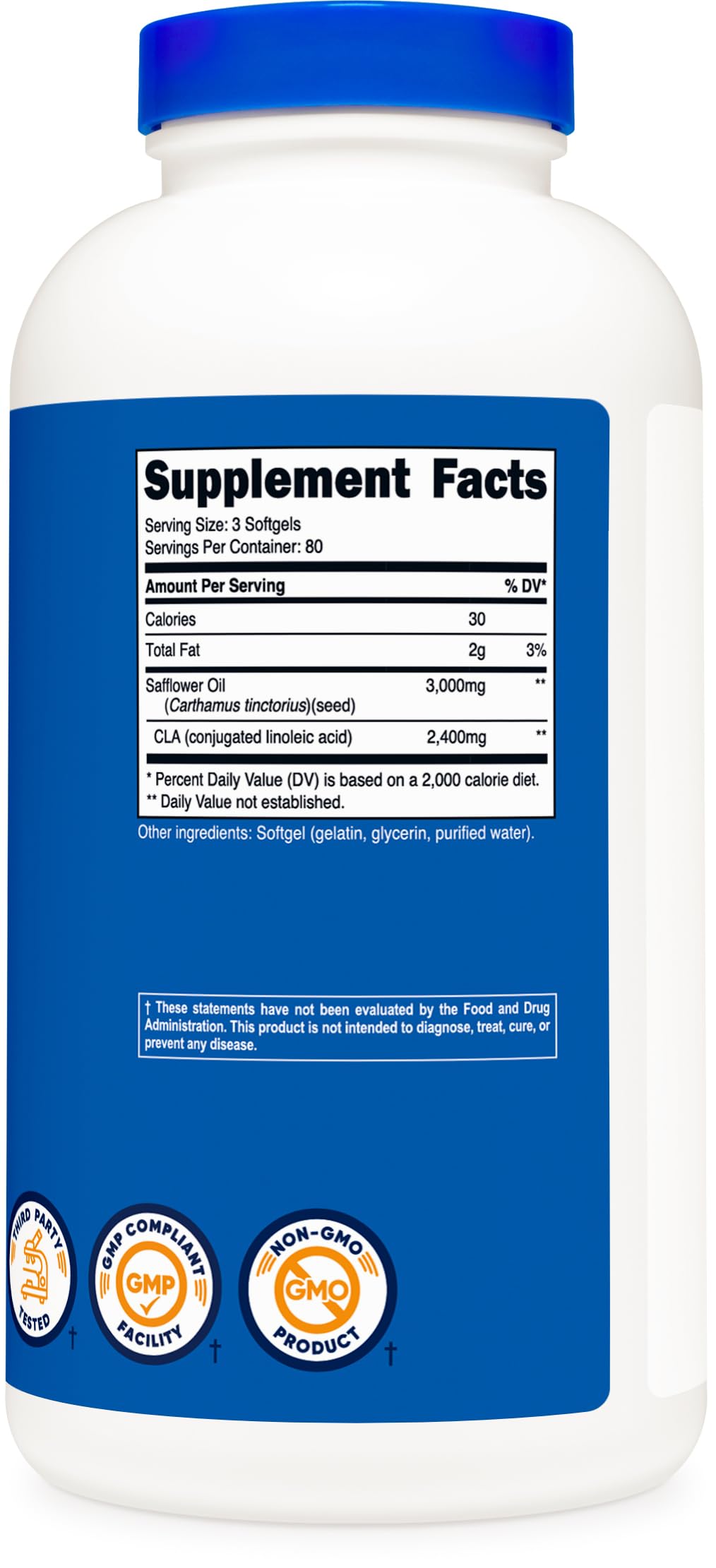 Foto 5 | Suplemento Nutricost Cla (ácido Linoleico Conjugado) 2,4 G 240 Cápsulas Blandas - Venta Internacional.