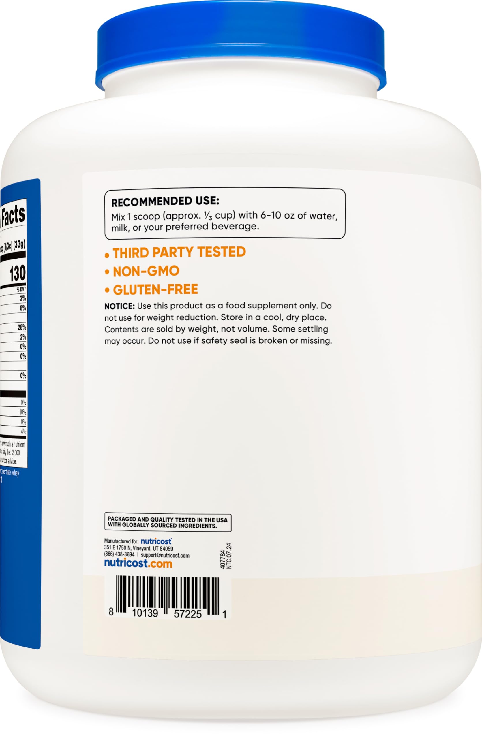 Foto 4 | Concentrado De Proteína De Suero Nutricost De Animales Alimentados Con Pasto, 2,27 Kg, Sin Sabor - Venta Internacional.