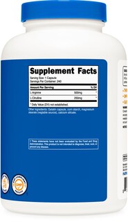 Foto 5 | Suplemento Nutricost Complejo De L-arginina L-citrulina 750 Mg - Venta Internacional.