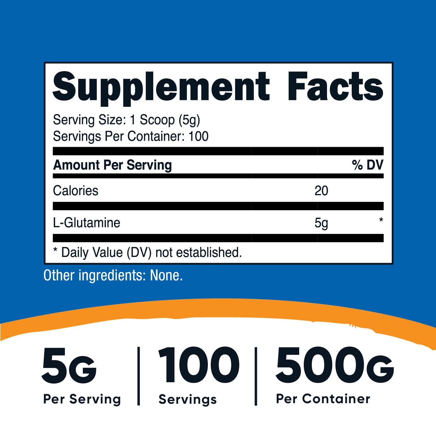 Foto 3 pulgar | Suplemento Nutricost L-glutamina En Polvo 500 G Sin Sabor - Venta Internacional.