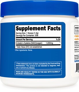 Foto 5 | Suplemento Nutricost N-acetil L-cisteína (nac) En Polvo 250 G - Venta Internacional.