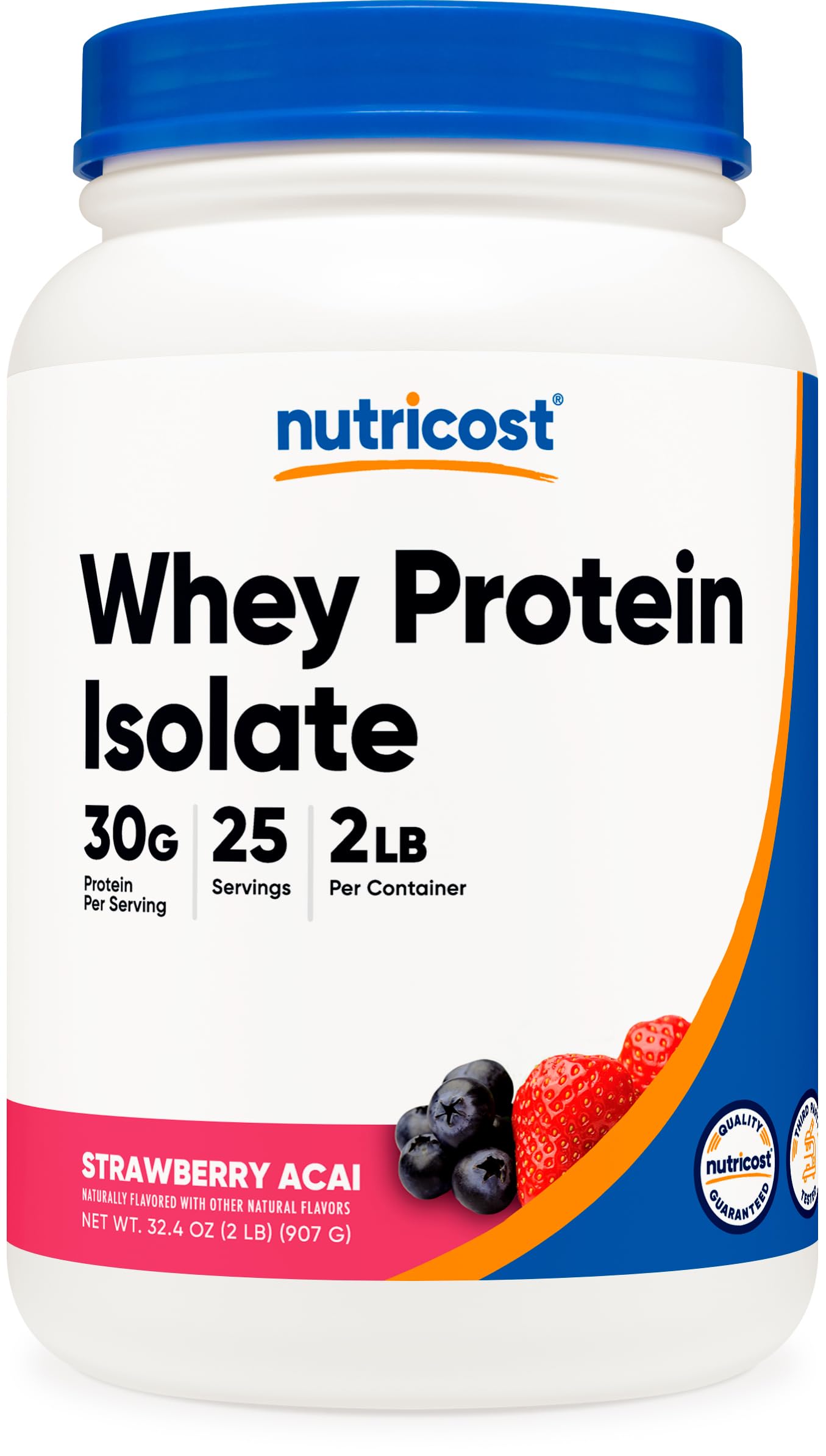 Foto 2 pulgar | Proteína De Suero Aislada Nutricost Fresa Acai, 2 Kg - Venta Internacional.
