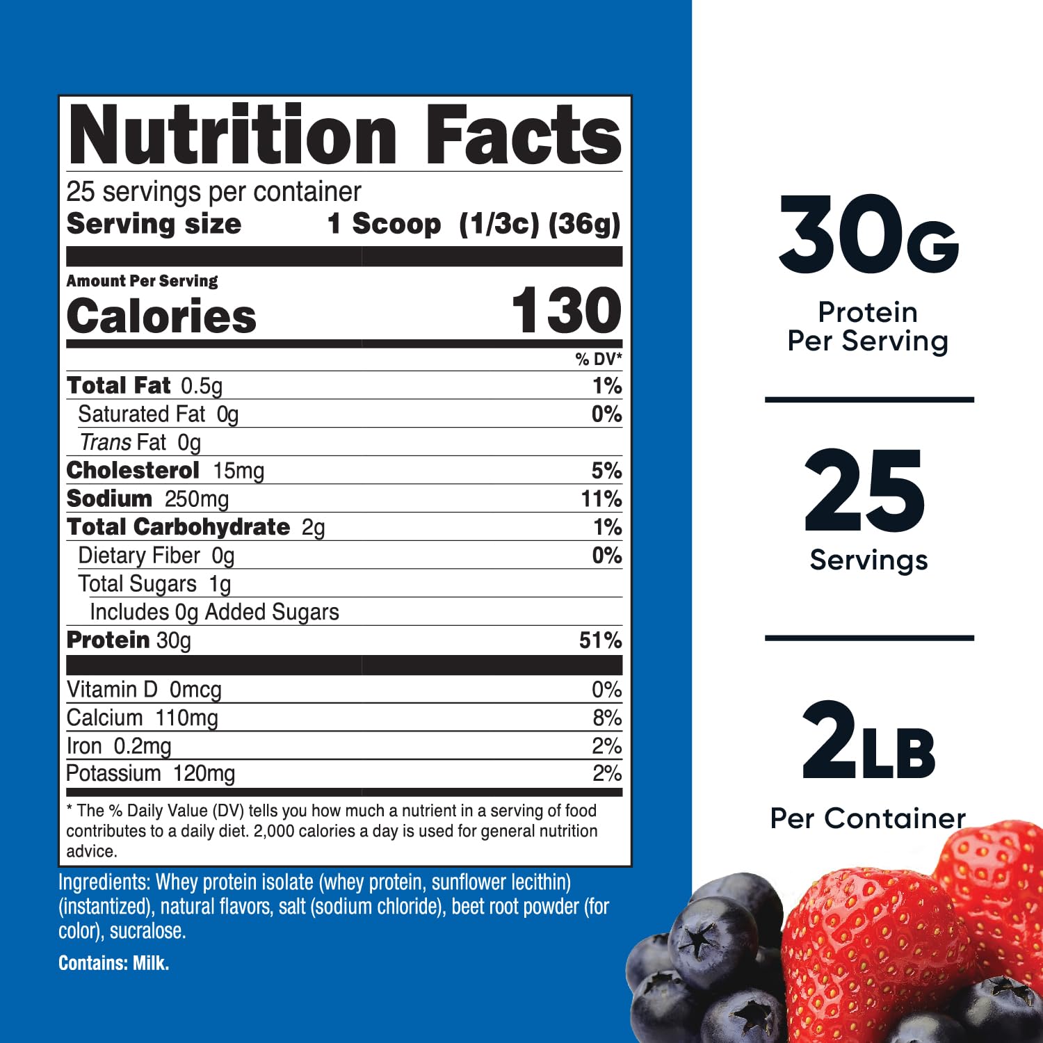 Foto 3 pulgar | Proteína De Suero Aislada Nutricost Fresa Acai, 2 Kg - Venta Internacional.