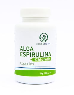 Foto 2 | Alga Espirulina + Chlorella Cápsulas Hadosbiotec Pack 3 Piezas 100 Cápsulas 50 G C/u Ingredientes Naturales Sin C
