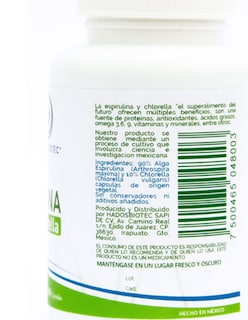 Foto 6 | Alga Espirulina + Chlorella Cápsulas Hadosbiotec Pack 3 Piezas 100 Cápsulas 50 G C/u Ingredientes Naturales Sin C