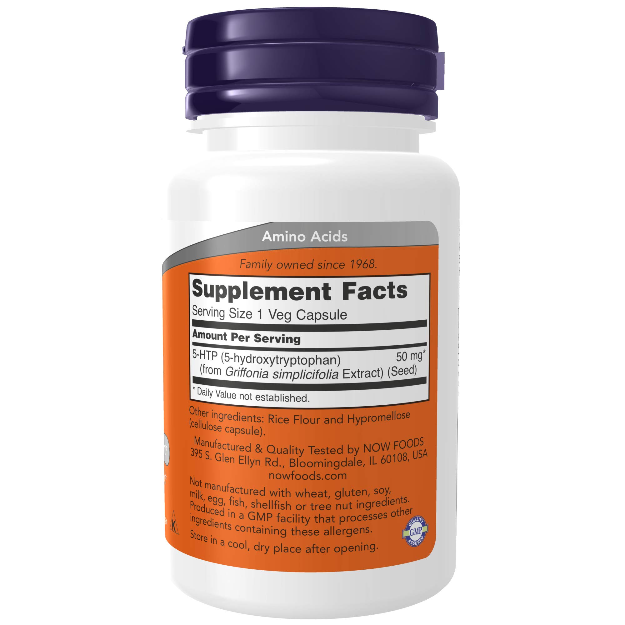 Foto 2 | Suplemento Now Foods 5-htp (5-hidroxitriptófano) 50 Mg 30 Cápsulas - Venta Internacional.