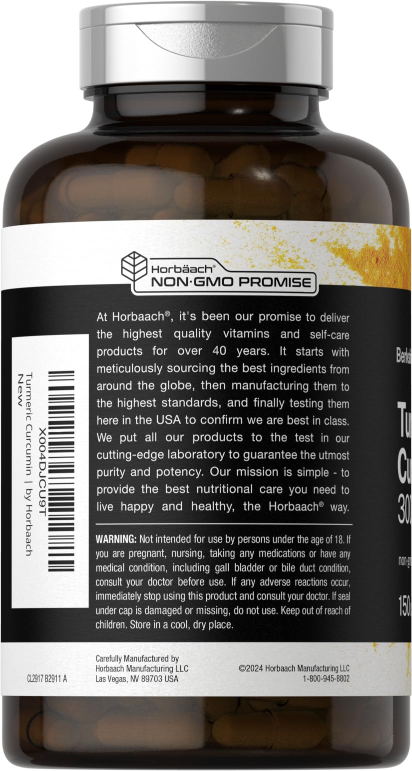 Foto 4 pulgar | Suplemento Horbäach, Cúrcuma Y Curcumina, 3000 Mg, 150 Cápsulas - Venta Internacional.