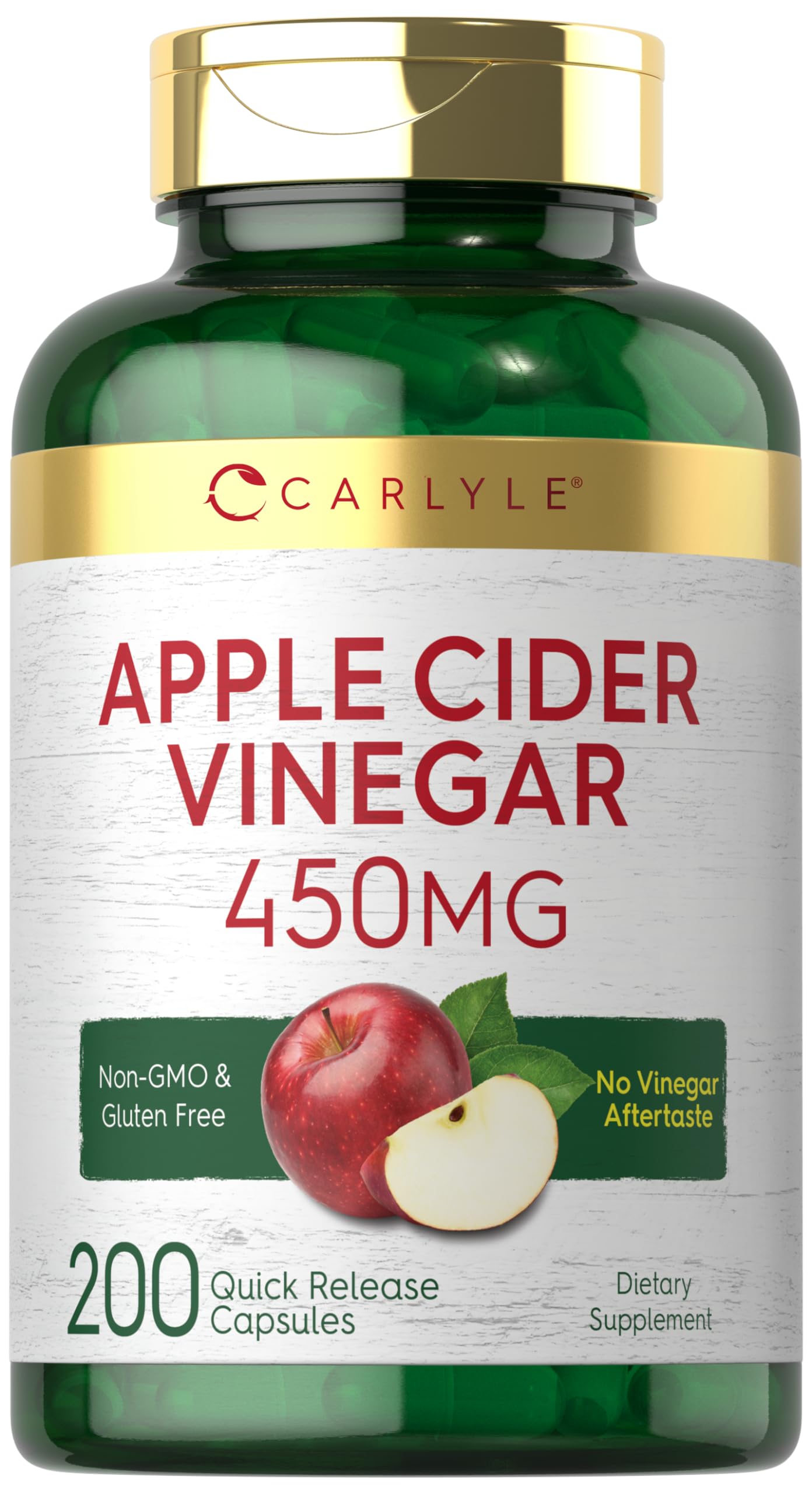 Foto 2 pulgar | Suplemento Carlyle (cápsulas De Vinagre De Sidra De Manzana, 450 Mg, 200 Píldoras) - Venta Internacional.