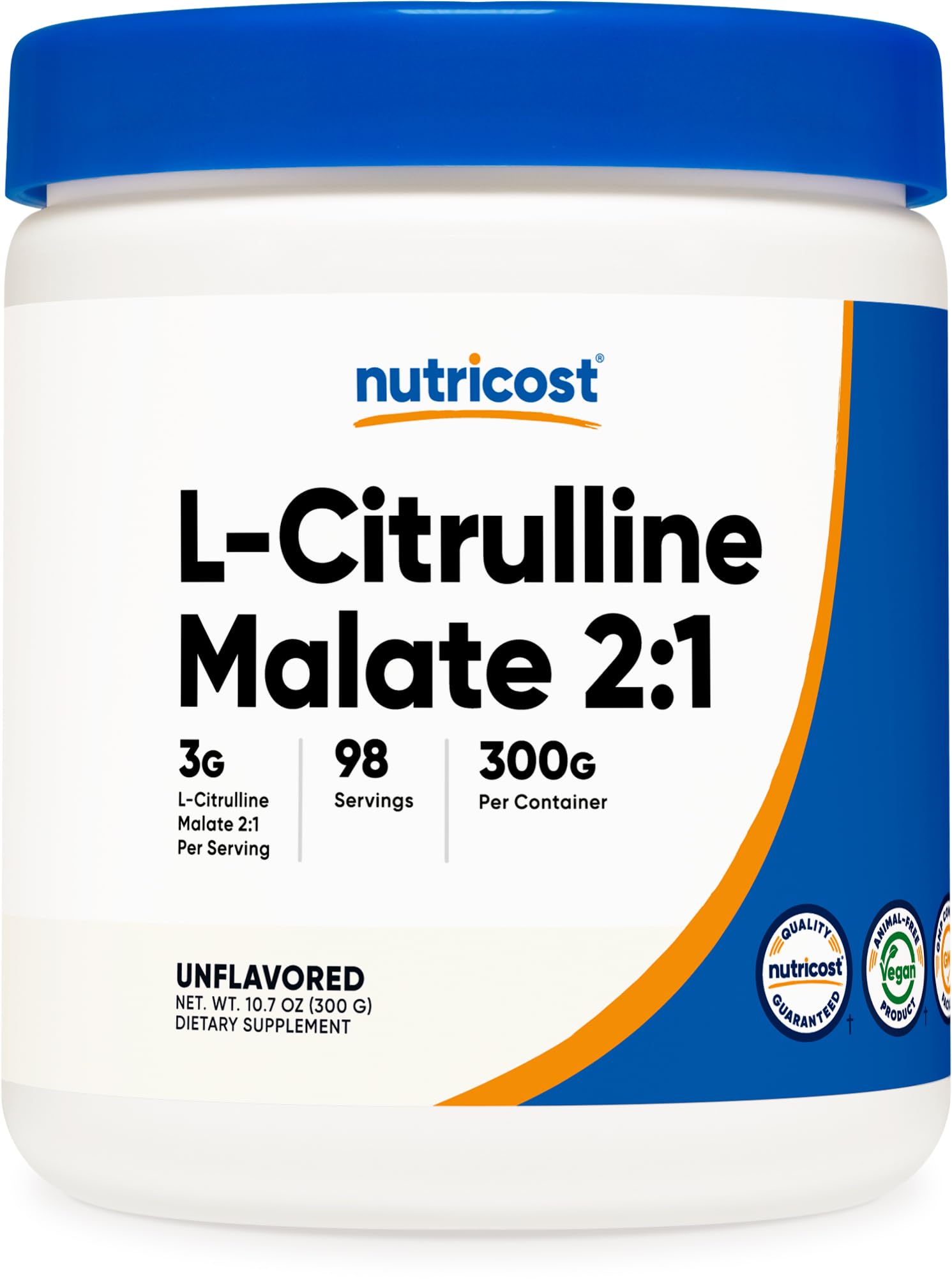 Foto 2 pulgar | Suplemento Nutricost De Malato De L-citrulina (2:1) En Polvo, 300 G - Venta Internacional.