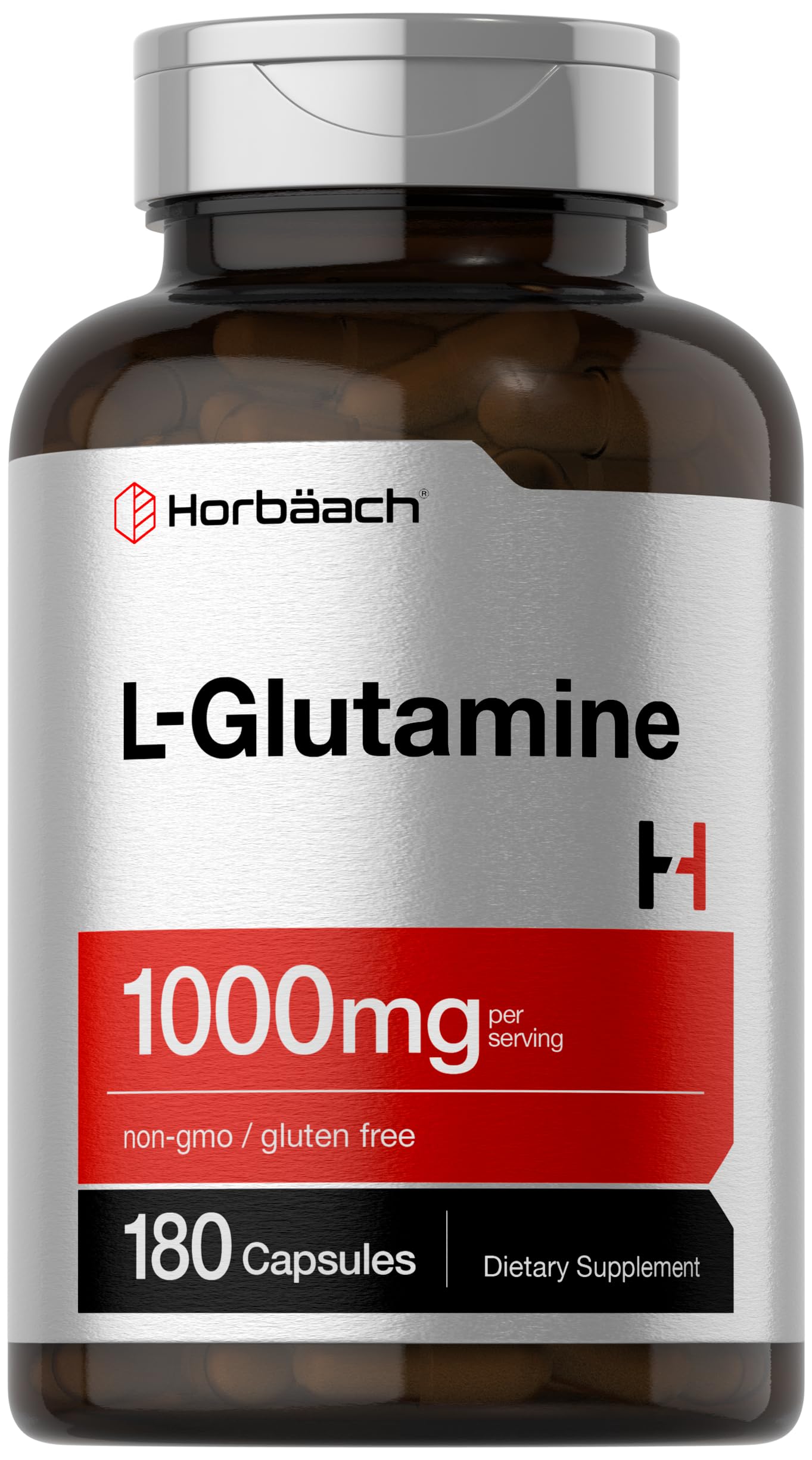 Foto 2 pulgar | Suplemento Horbäach, Cápsulas De L-glutamina, 1000 Mg, 180 Unidades - Venta Internacional.