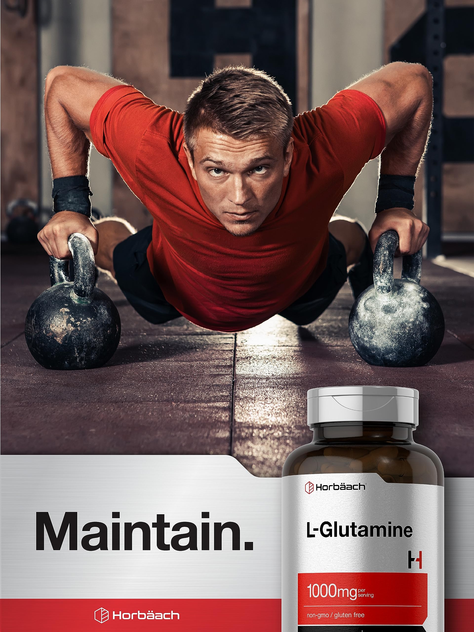 Foto 7 | Suplemento Horbäach, Cápsulas De L-glutamina, 1000 Mg, 180 Unidades - Venta Internacional.