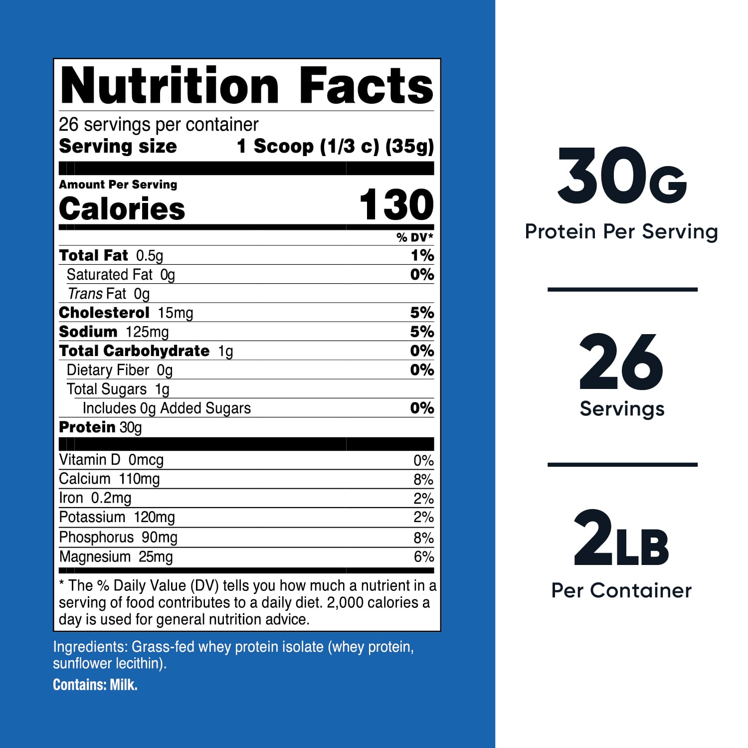 Foto 3 pulgar | Proteína De Suero Aislada Nutricost, Alimentada Con Pasto, 907 G, Sin Sabor - Venta Internacional.