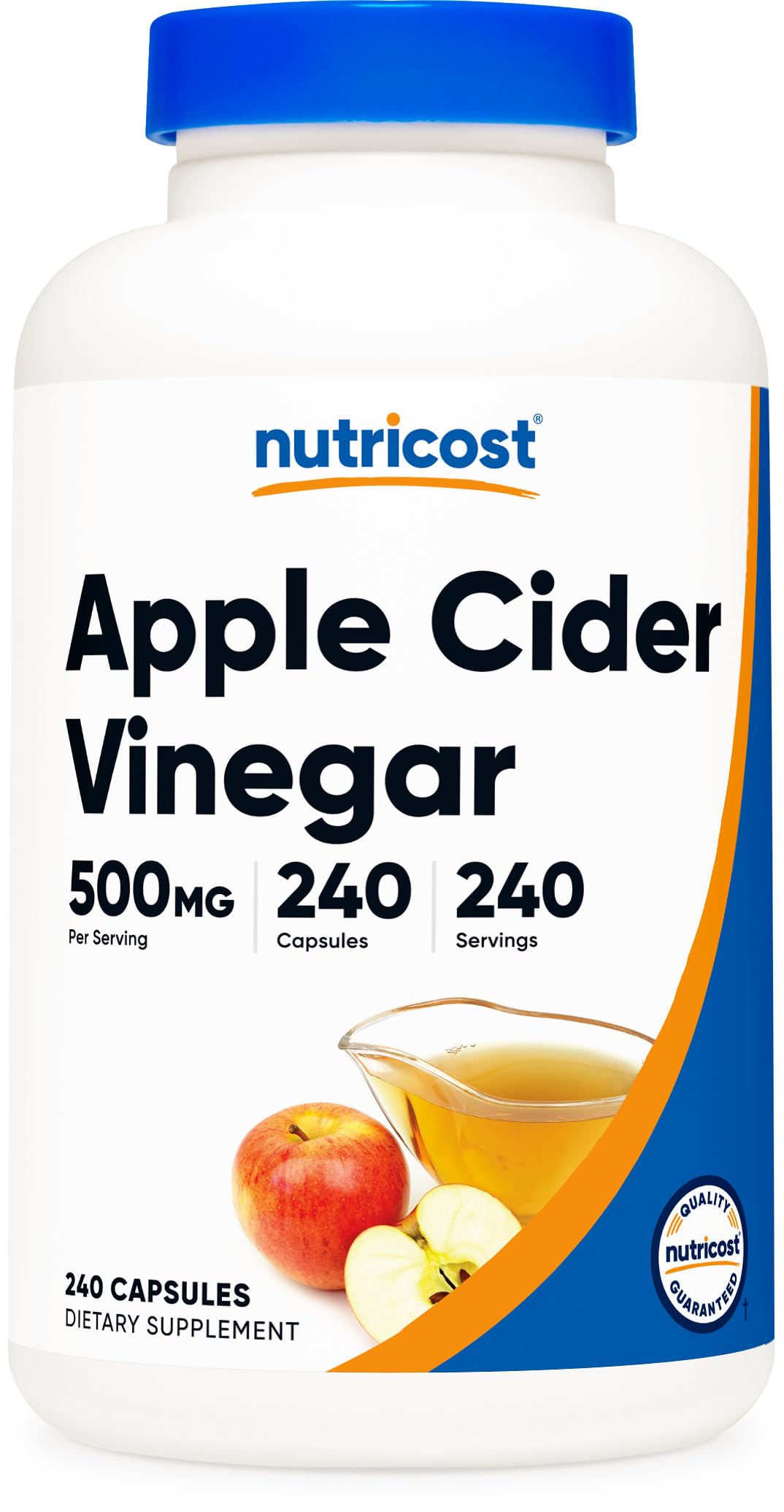 Foto 1 | Suplemento Nutricost De Vinagre De Sidra De Manzana 500 Mg 240 Cápsulas - Venta Internacional.