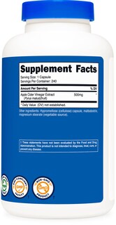 Foto 5 | Suplemento Nutricost De Vinagre De Sidra De Manzana 500 Mg 240 Cápsulas - Venta Internacional.