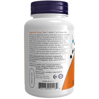 Foto 3 | Supplement Now Clorhidrato De L-lisina 1000 Mg 100 Comprimidos - Venta Internacional.
