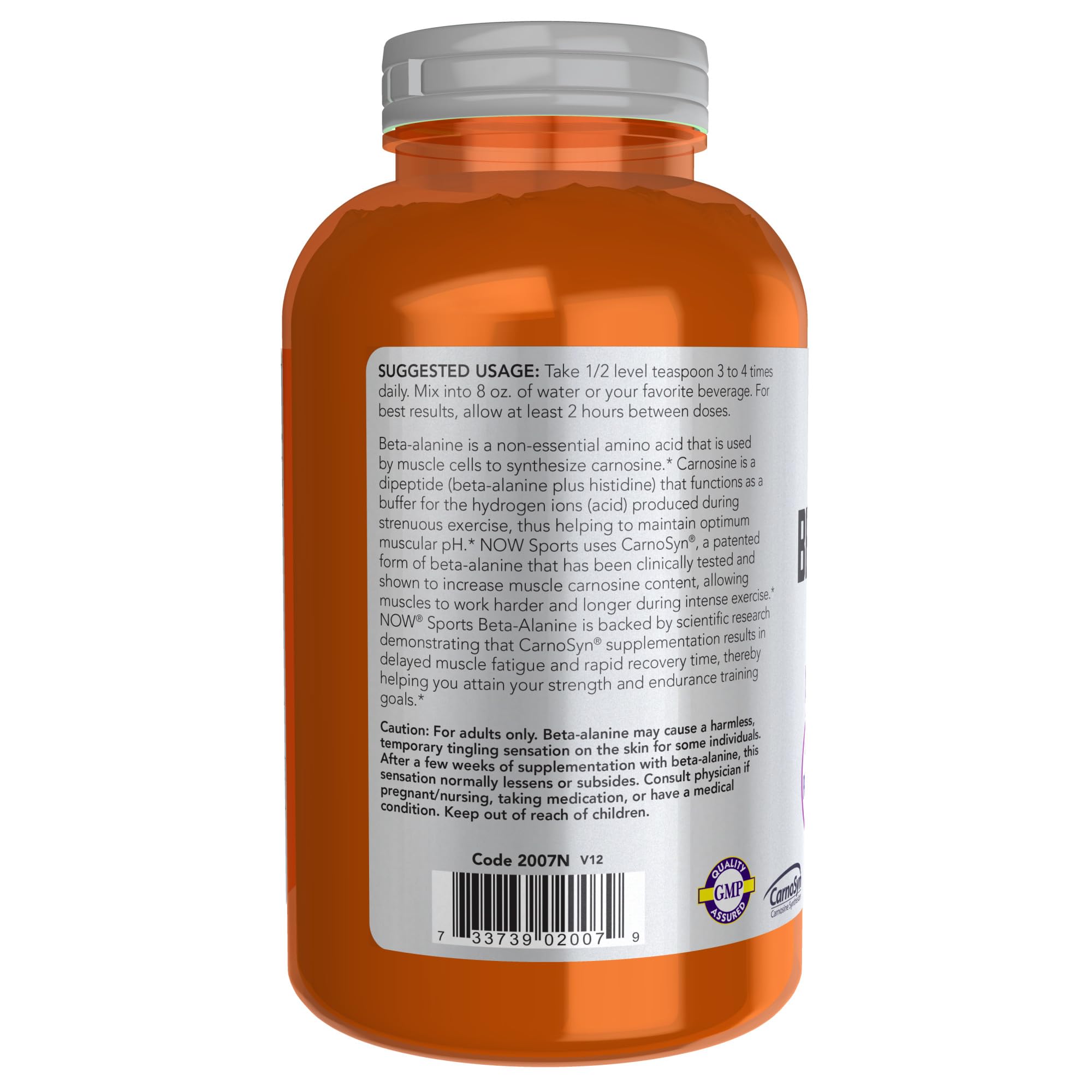 Foto 4 pulgar | Polvo Puro De Beta-alanina Para Nutrición Deportiva, 2 G, 500 G, Now Foods - Venta Internacional.