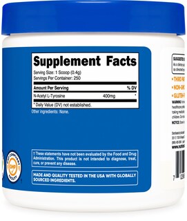 Foto 5 | Suplemento Nutricost Pure N-acetil L-tirosina (nalt) 100 G - Venta Internacional.