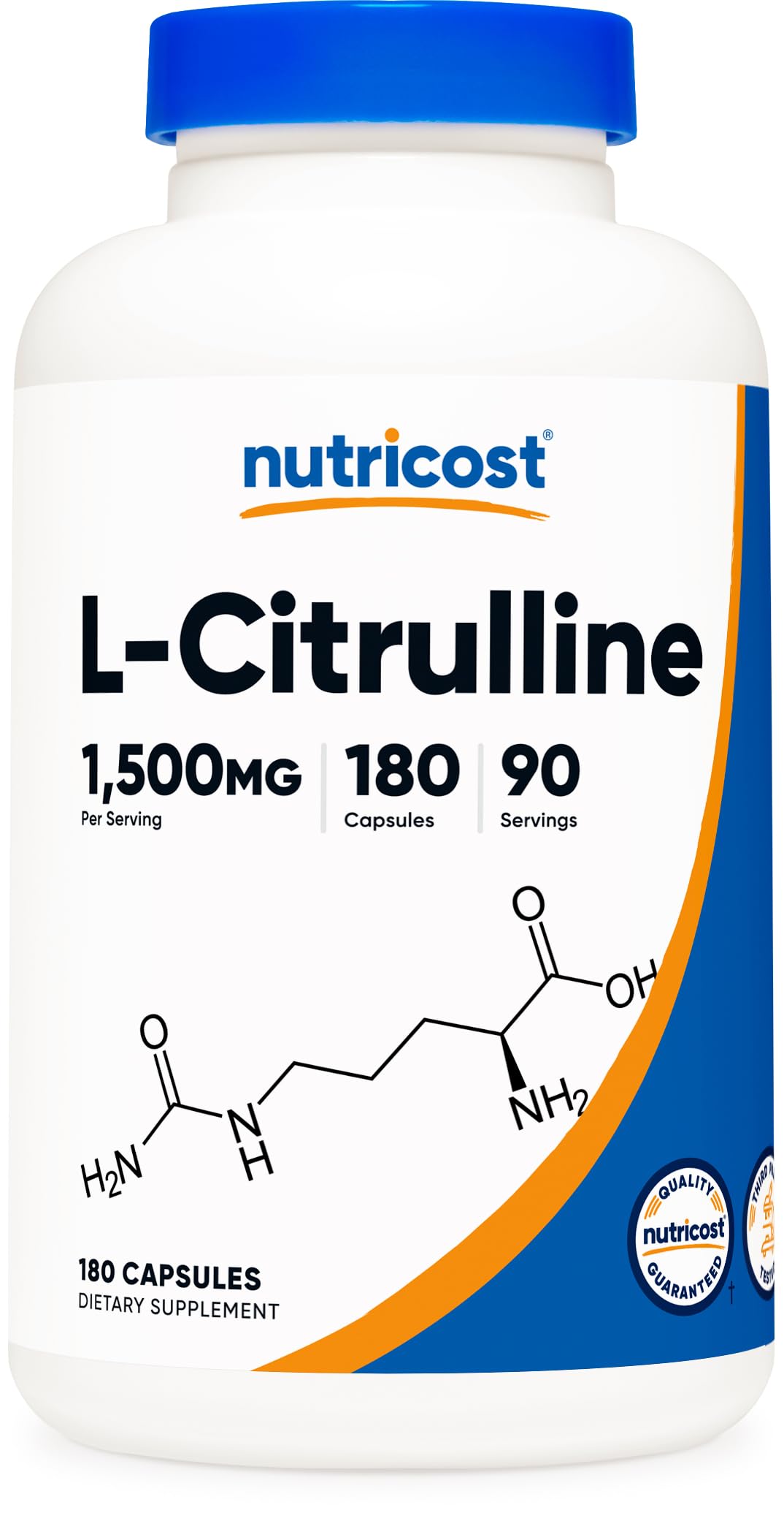 Foto 2 pulgar | Suplemento Nutricost L-citrulina 1500 Mg 180 Cápsulas - Venta Internacional.