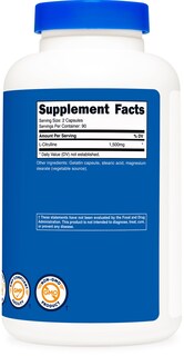 Foto 5 | Suplemento Nutricost L-citrulina 1500 Mg 180 Cápsulas - Venta Internacional.