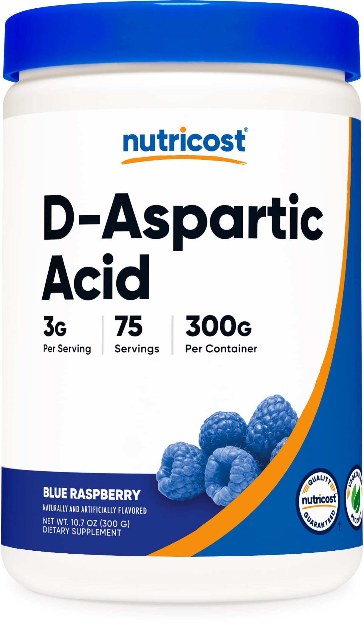 Foto 2 pulgar | Suplemento Nutricost De Ácido D-aspártico (daa) En Polvo, 300 G De Frambuesa Azul - Venta Internacional.