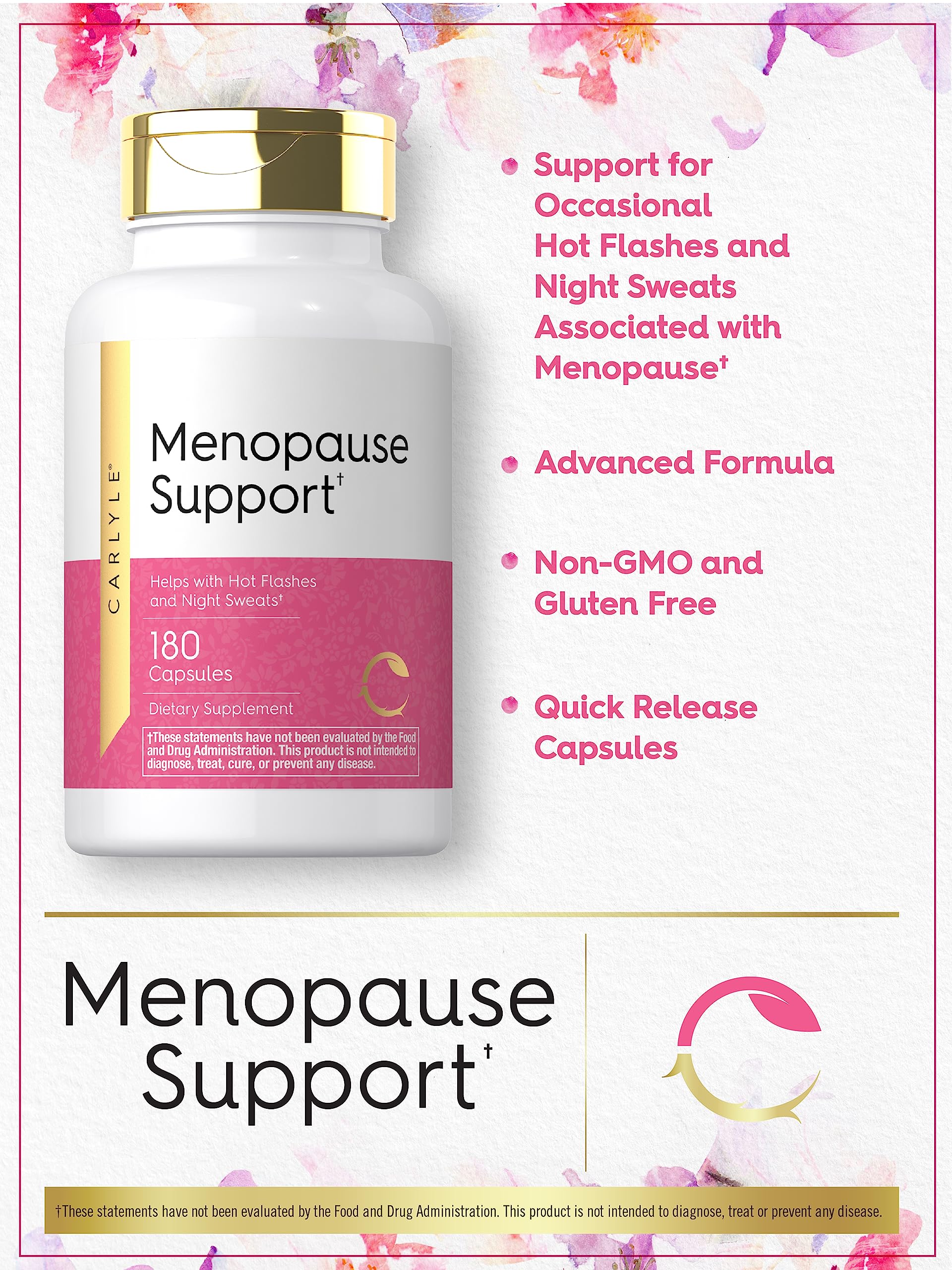 Foto 4 pulgar | Suplemento Carlyle Menopause Support 180 Cápsulas Para Mujeres - Venta Internacional.