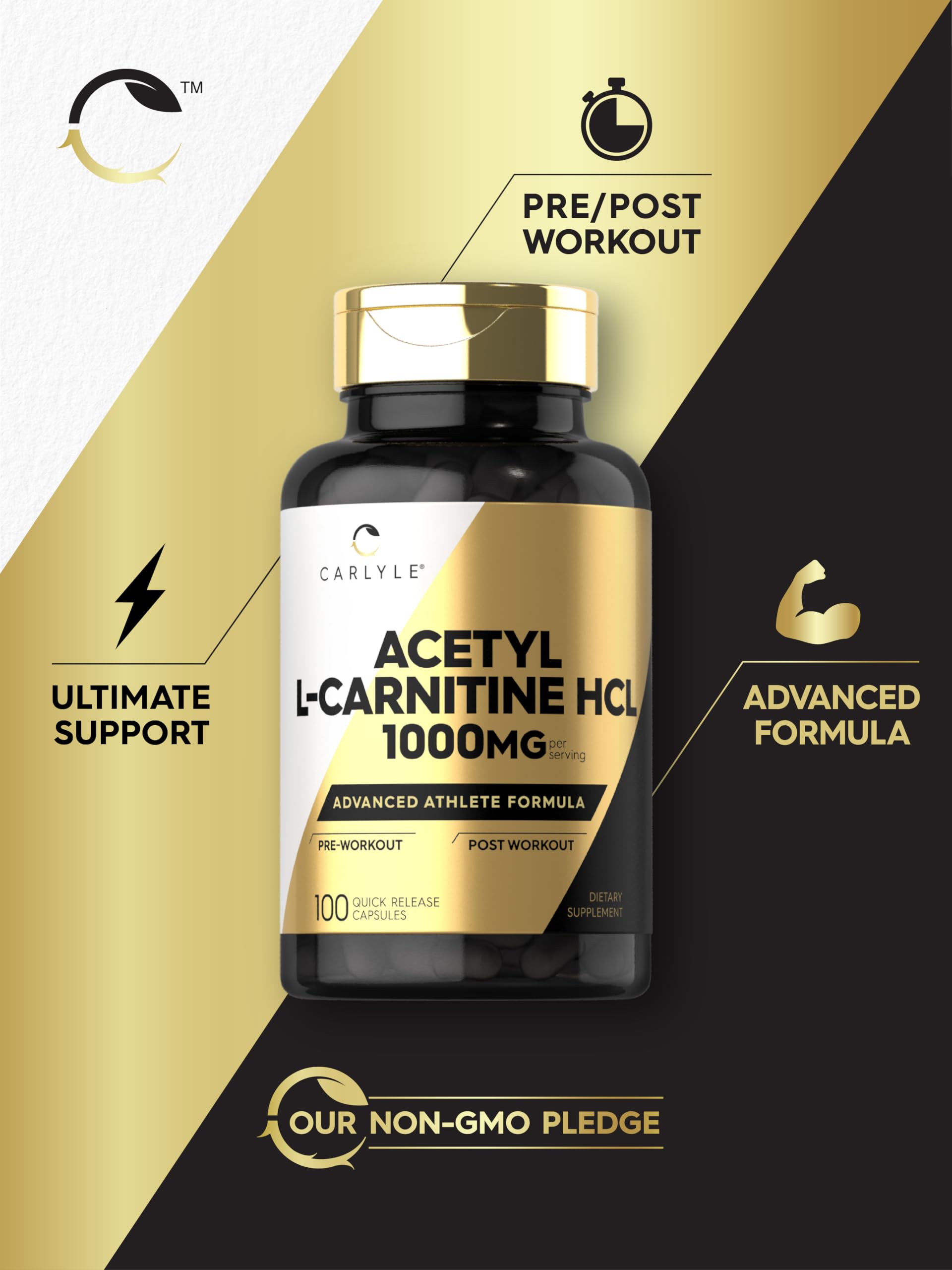 Foto 6 pulgar | Suplemento Carlyle Acetil L-carnitina Hcl En Cápsulas De 1000 Mg, 100 Unidades - Venta Internacional.