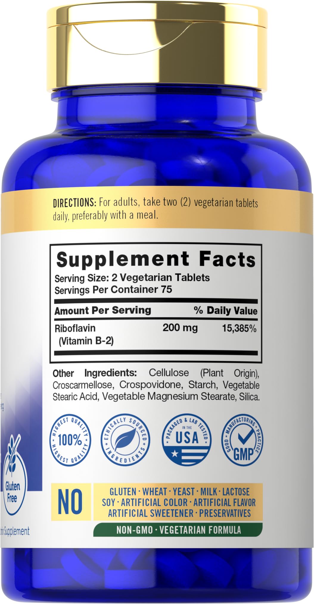 Foto 3 pulgar | Suplemento Carlyle De Vitamina B-2 Y Riboflavina, 200 Mg, 150 Tabletas - Venta Internacional.