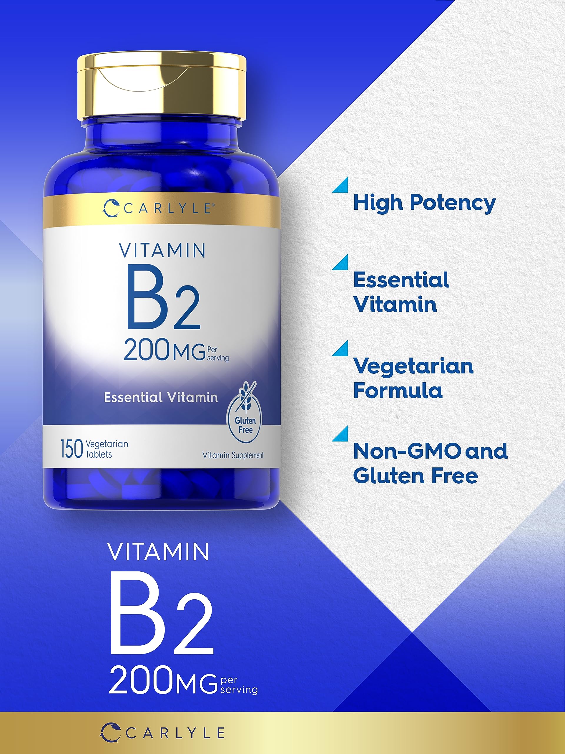 Foto 5 pulgar | Suplemento Carlyle De Vitamina B-2 Y Riboflavina, 200 Mg, 150 Tabletas - Venta Internacional.