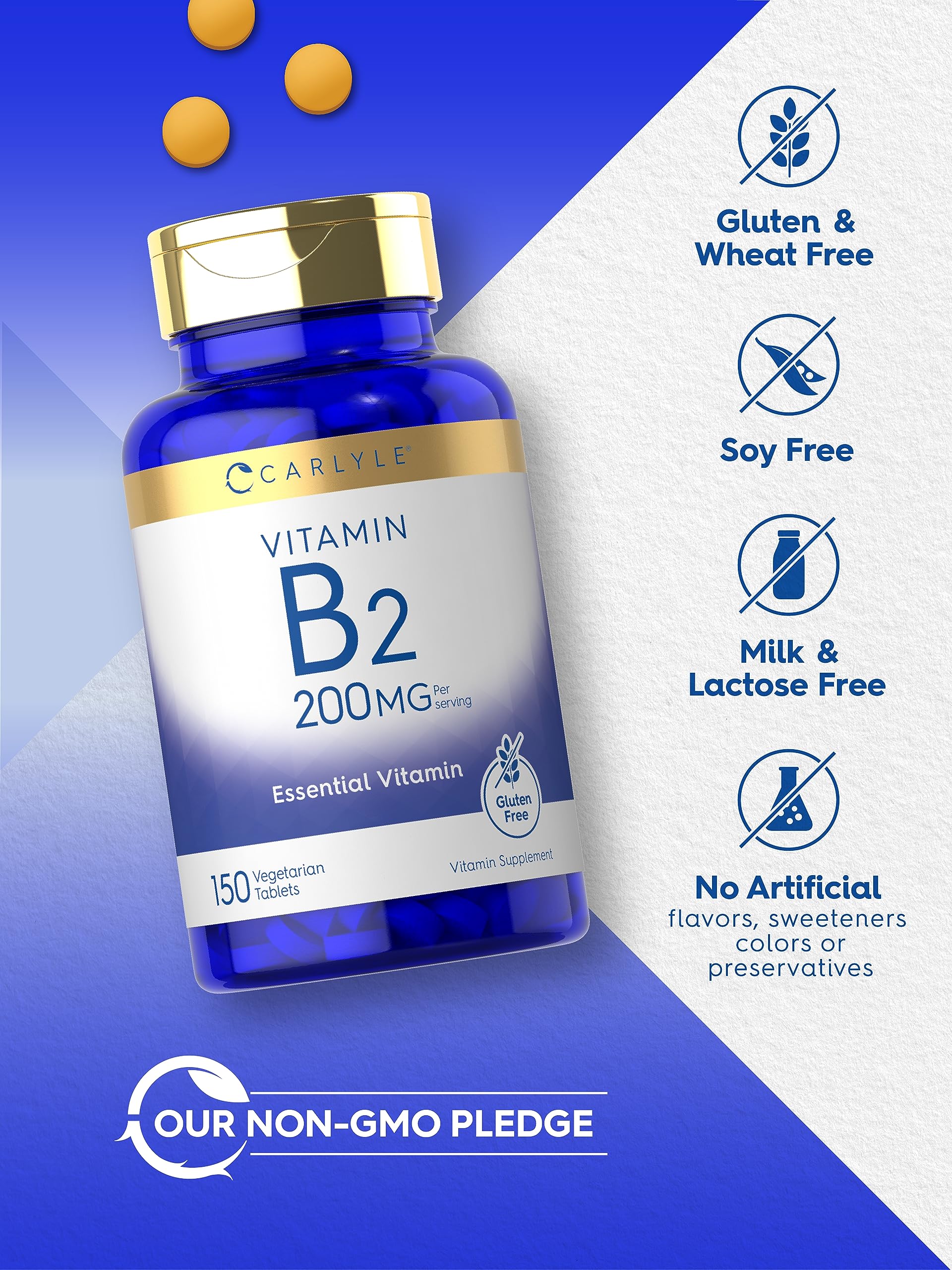Foto 6 pulgar | Suplemento Carlyle De Vitamina B-2 Y Riboflavina, 200 Mg, 150 Tabletas - Venta Internacional.