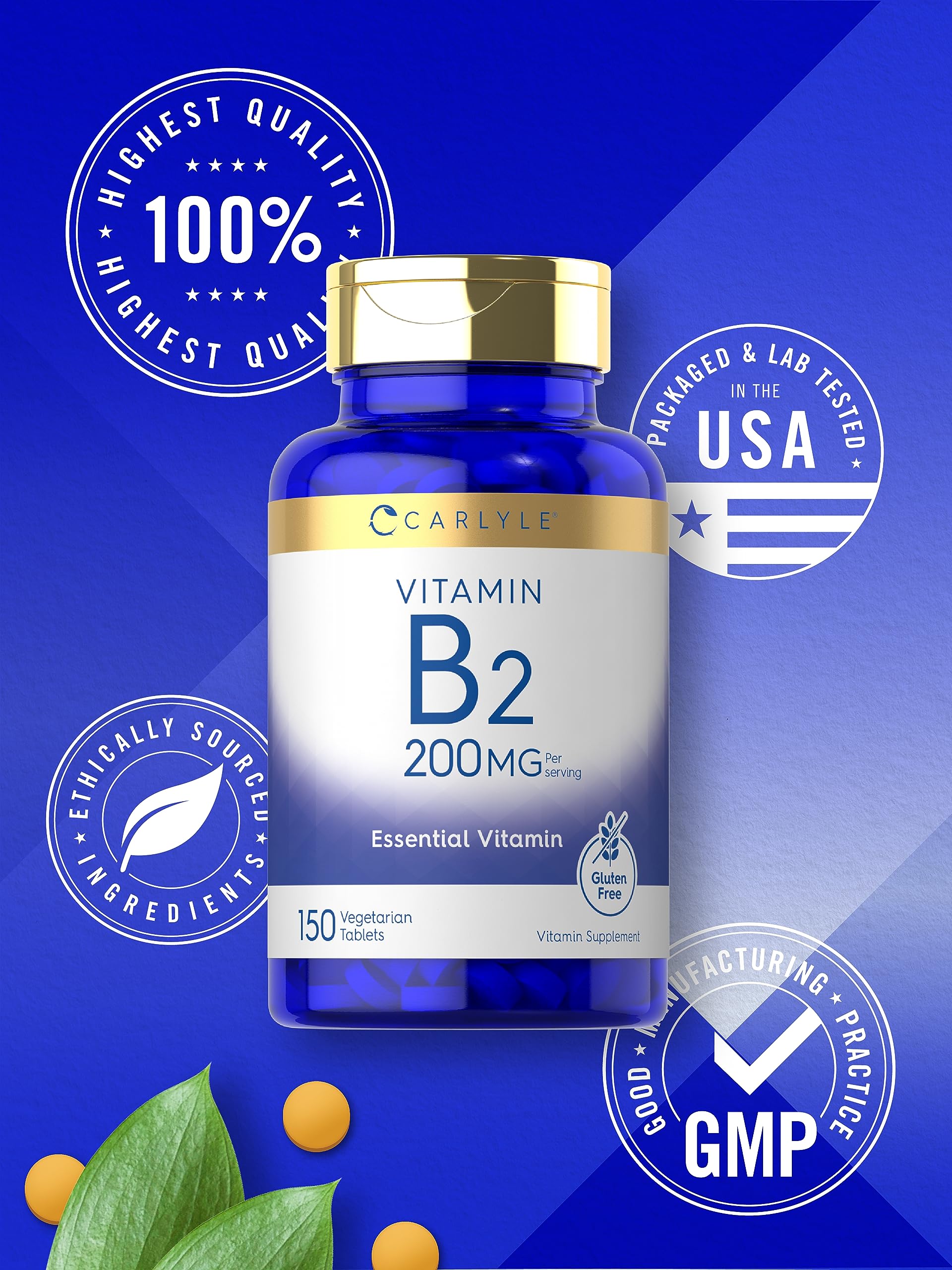 Foto 7 pulgar | Suplemento Carlyle De Vitamina B-2 Y Riboflavina, 200 Mg, 150 Tabletas - Venta Internacional.