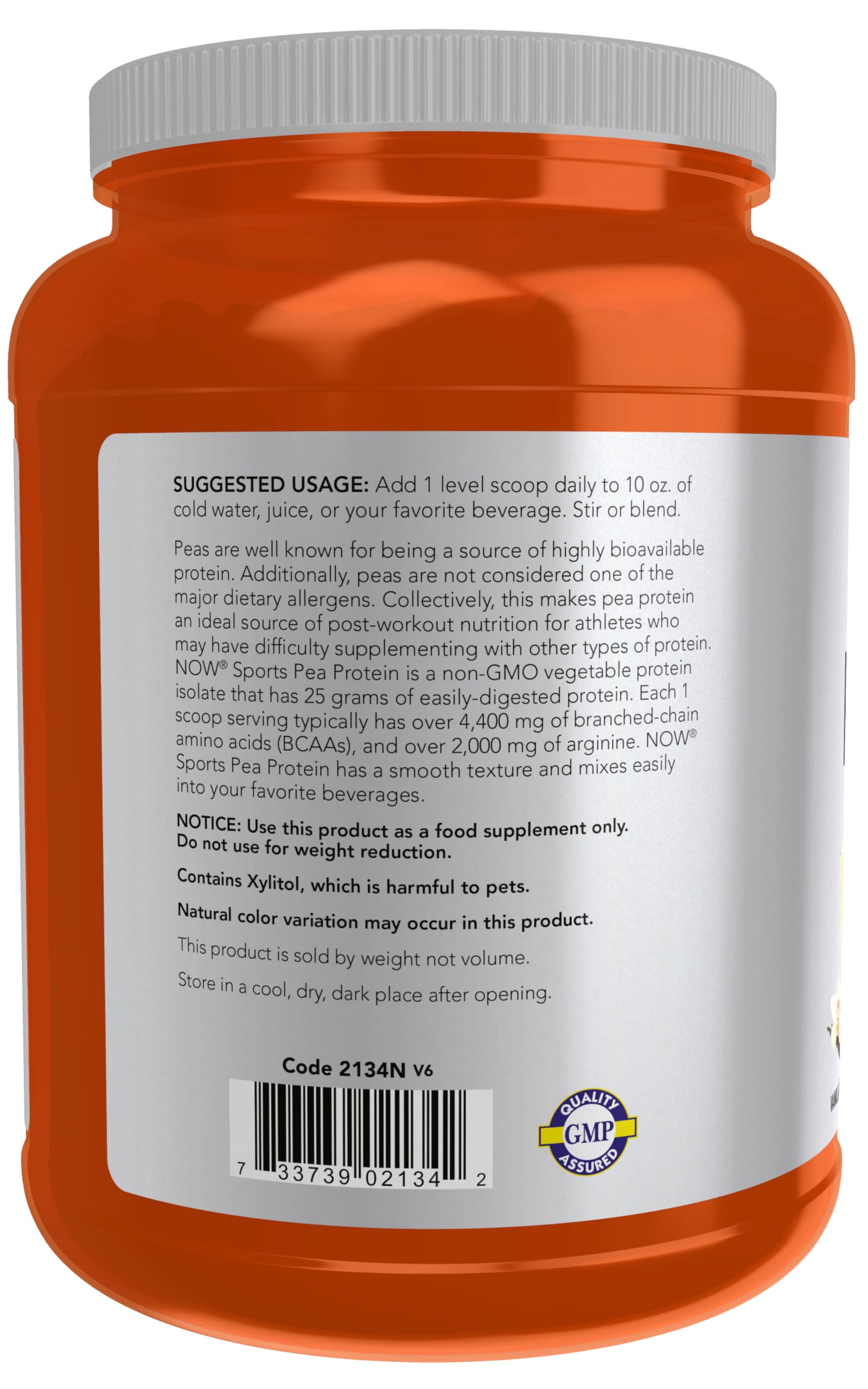 Foto 4 pulgar | Proteína En Polvo Now Foods Sports Nutrition Guisante, 25 G, Vainilla - Venta Internacional.