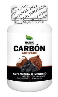 Foto 1 | Carbón Activado Natsa 100 Cápsulas