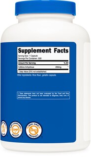 Foto 5 | Píldoras De Cafeína Nutricost 200 Mg/porción 500 Cápsulas - Venta Internacional.