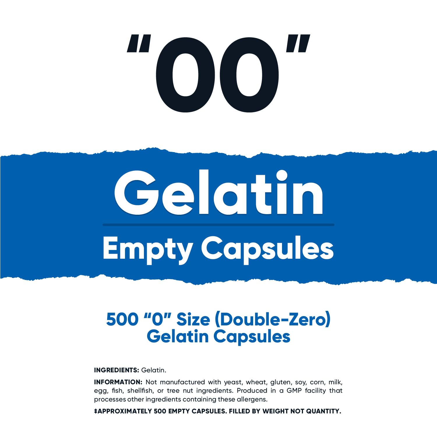 Foto 2 | Cápsulas De Gelatina Vacías Nutricost, Tamaño 00-500, Cápsulas Transparentes - Venta Internacional.