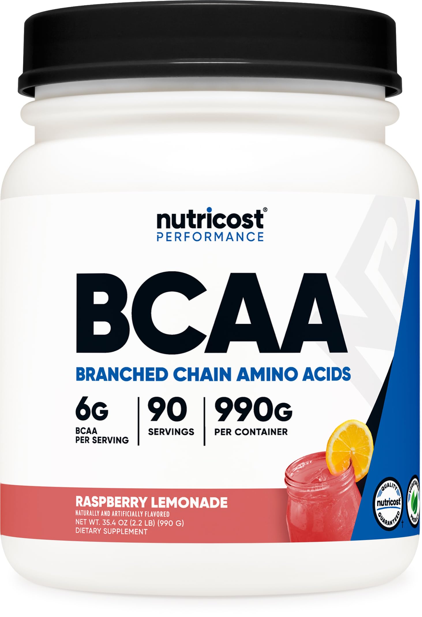 Limonada De Frambuesa Nutricost En Polvo Con Bcaa, 90 Porciones - Venta Internacional.