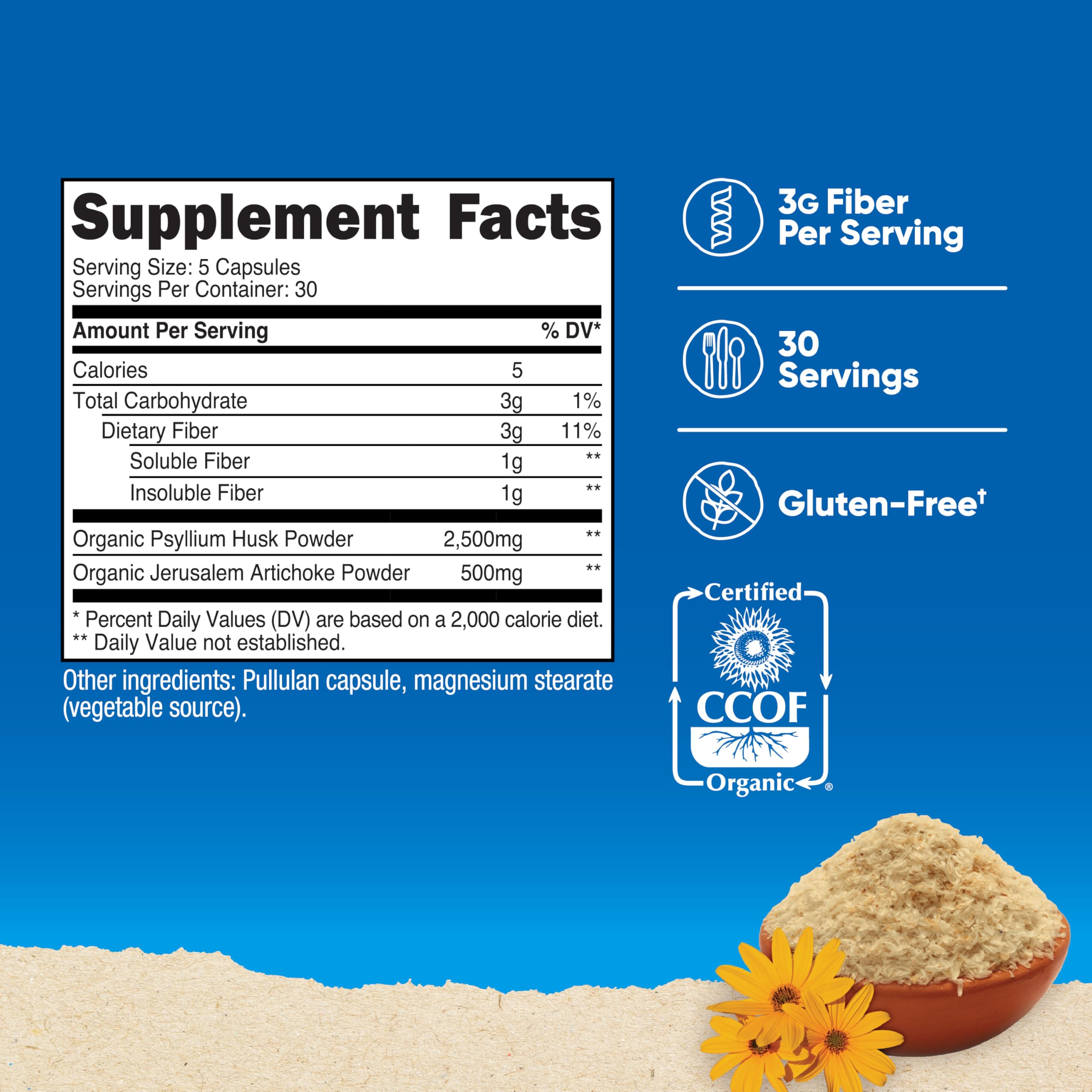 Foto 3 pulgar | Suplemento De Fibra Nutricost Fiber Capsules 150 Cápsulas - Venta Internacional.