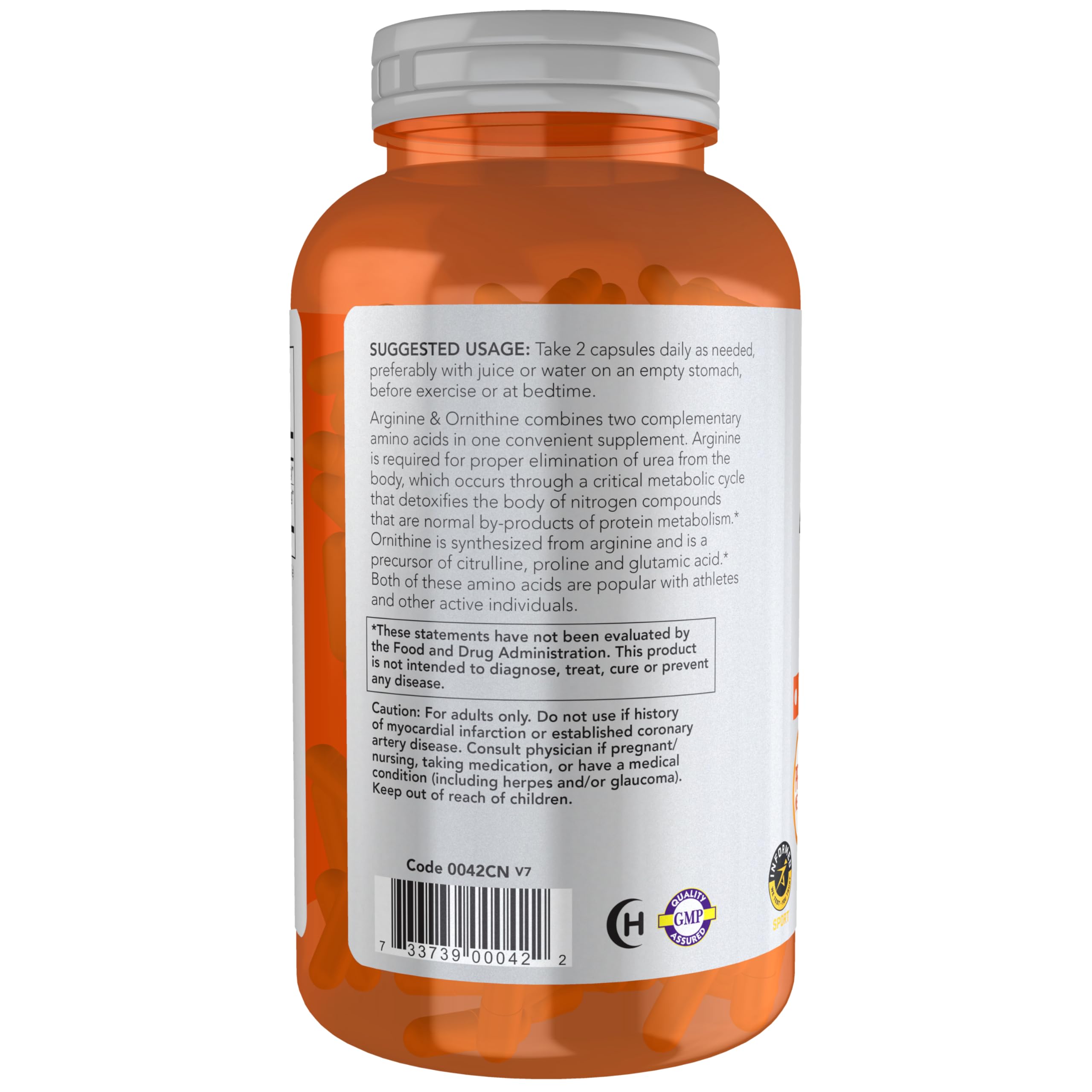 Foto 4 pulgar | Supplement Now Foods Sports Nutrition Arginina Y Ornitina - Venta Internacional.