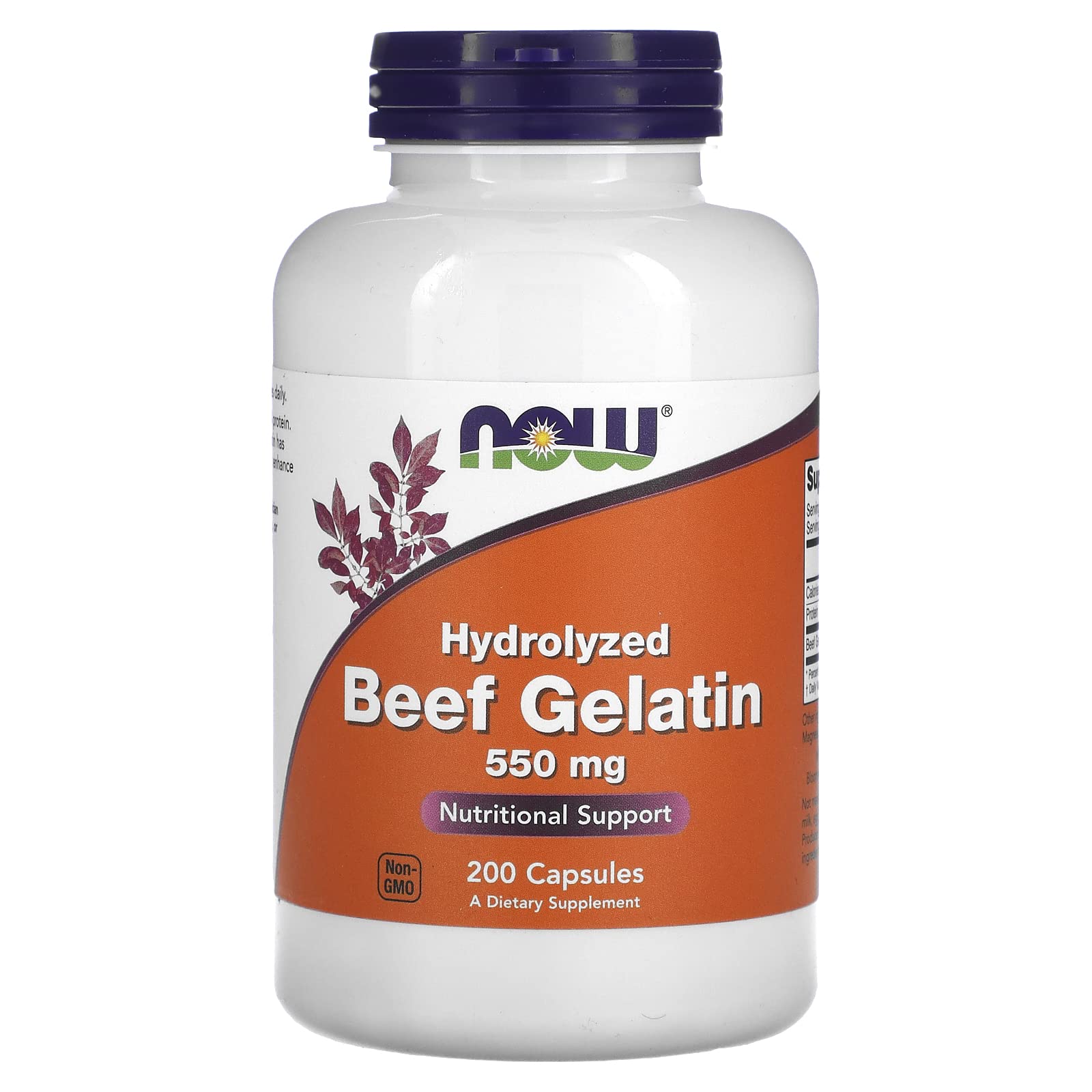 Foto 2 pulgar | Gelatina De Ternera Supplement Now, 550 Mg, Hidrolizada, 200 Cápsulas - Venta Internacional.
