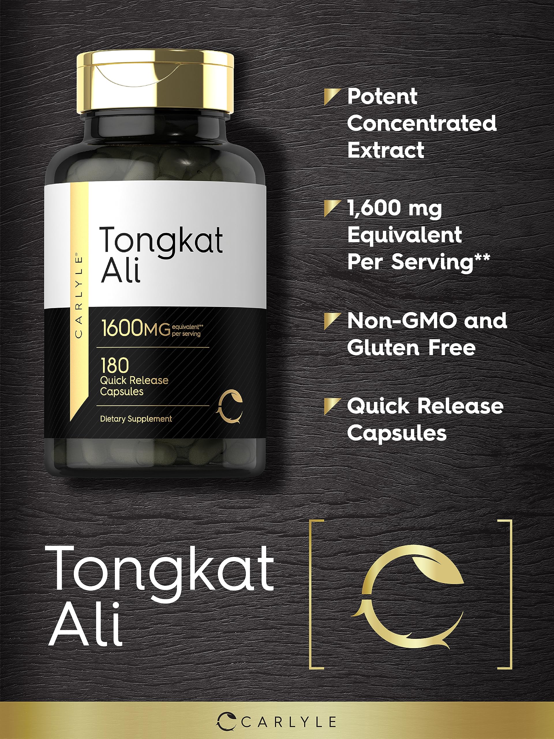 Foto 4 | Suplemento Carlyle Tongkat Ali 1600 Mg 180 Cápsulas - Venta Internacional.