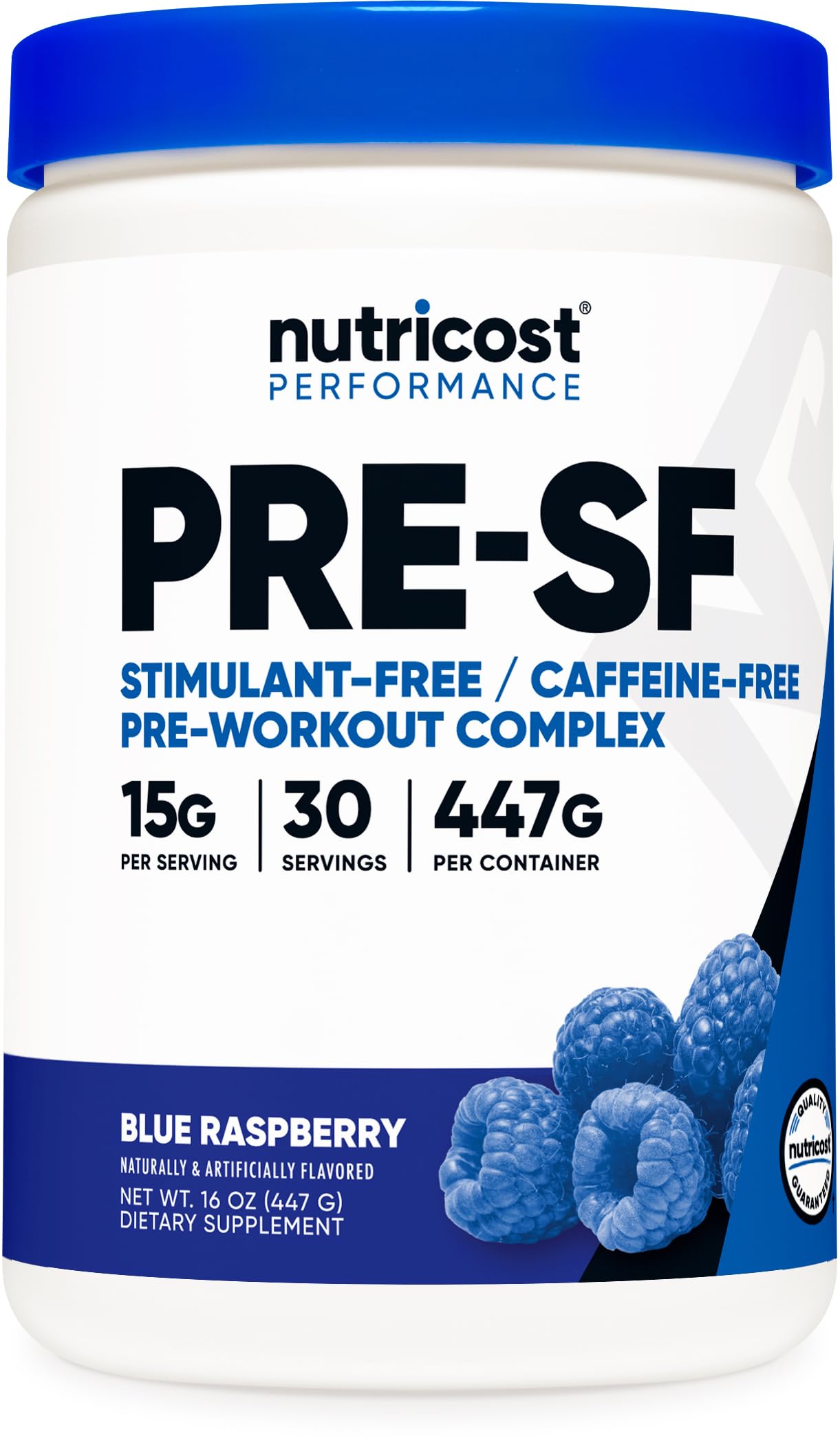 30 Porciones De Frambuesa Azul Nutricost Stim-free Para Antes Del Entrenamiento - Venta Internacional.