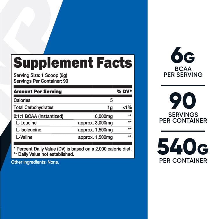 Foto 3 pulgar | Suplemento Nutricost Bcaa En Polvo 2:1:1 90 Porciones Sin Sabor - Venta Internacional.